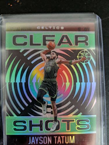 2020 21 Panini Illusions Clear Shots Emerald 9 Jayson Tatum For Sale