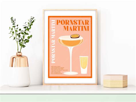 Pornstar Martini Cocktail Print Pornstar Martini Poster Etsy UK