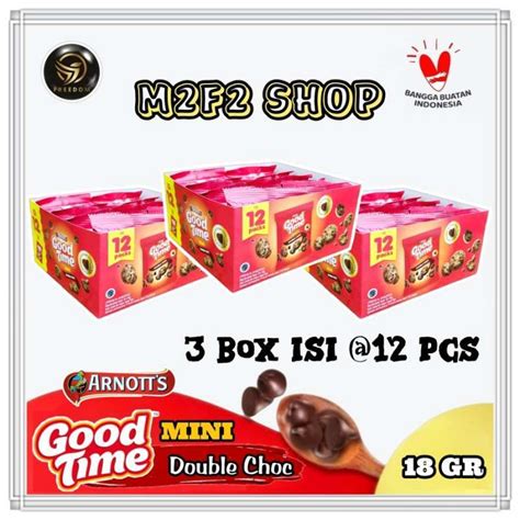 Promo Good Time Mini Double Choco Cips Cookies Kukis Cokelat Gr