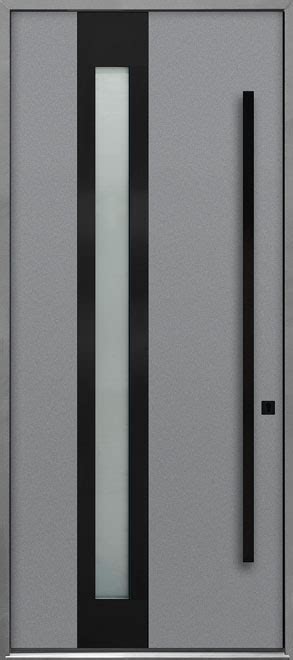 DB ALU D5B Wood Aluminum Matte Light Gray Aluminum Wood Entry Doors