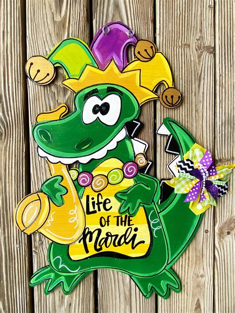 Personalized Door Hanger Mardi Gras Door Hanger Mardi Gras Etsy