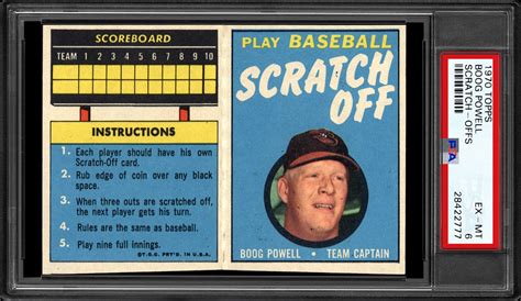 1970 Topps Scratch Offs Boog Powell Psa Cardfacts®