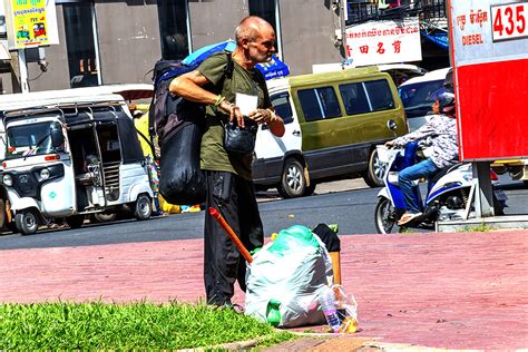 Older White Man With Several Bags On Phnom Penh Flickr