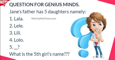 Question For Genius Minds Puzzle Answer