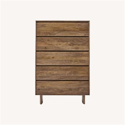 West Elm Anton 5 Drawer Dresser Burnt Wax Aptdeco