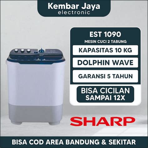 Jual Mesin Cuci Sharp Kg Tabung Est Shopee Indonesia