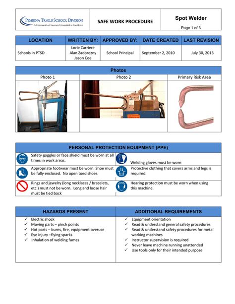 Mig Welding Safe Work Procedure At Trena Crawford Blog