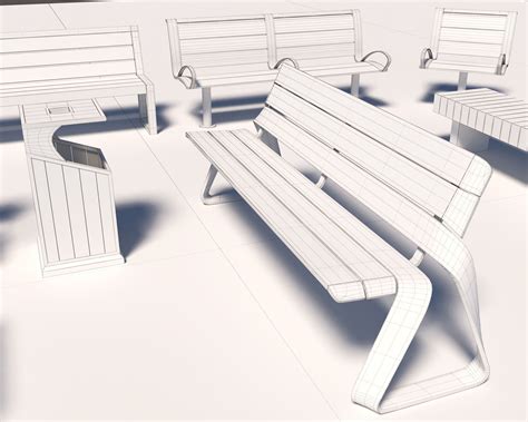 Street Modern Benches 3d Model Cgtrader