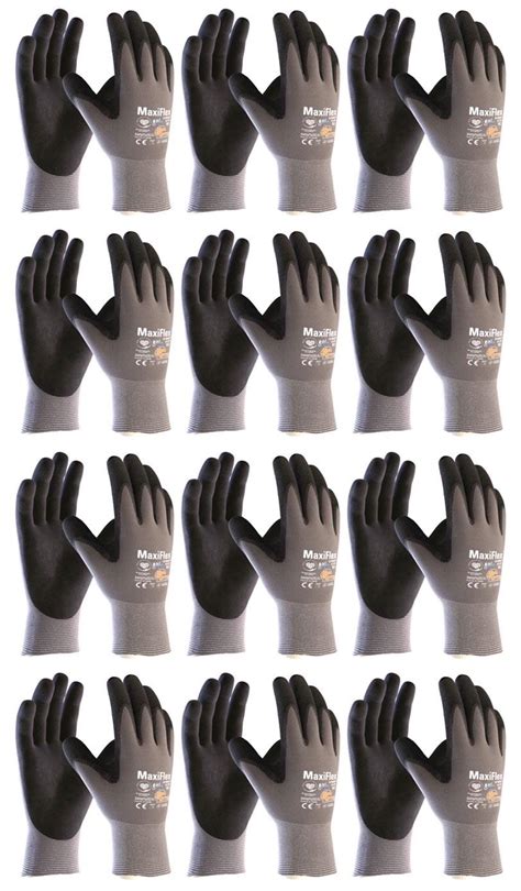 12 Paires De Gants De Travail ATG MaxiFlex Ultimate Avec AD APT 42