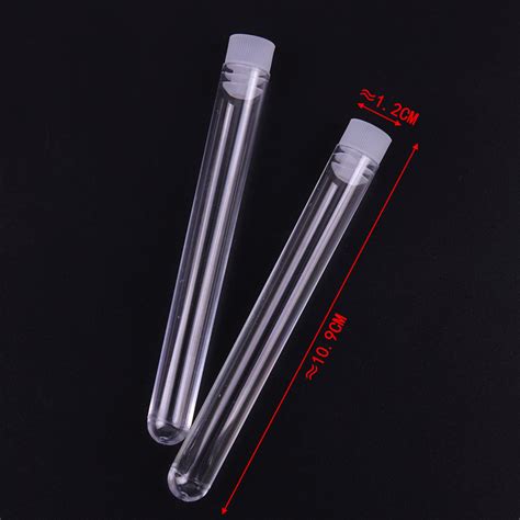 Lab Clear Plastic Test Tube Round Bottom Tube With Cap Cool Usb