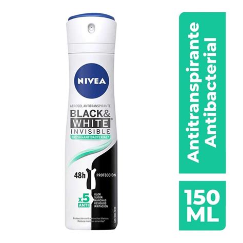 Antitranspirante Nivea Black White Invisible Fresh Antibacterial 5 En