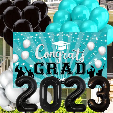 Turquoise Graduation Party Decorations 2023 Turquoise Teal