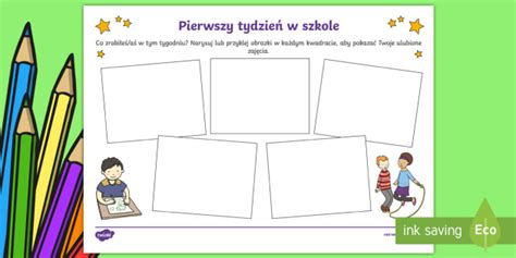 Pierwszy tydzień w szkole Karta Pracy teacher made