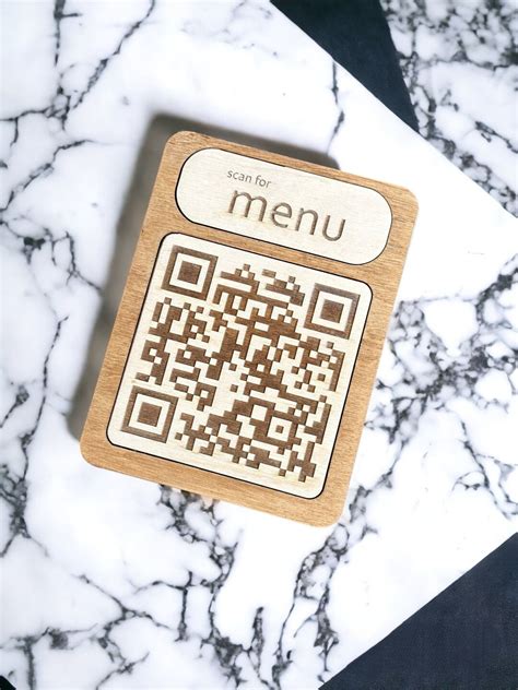 Custom Qr Code Table Sign Qr Code Menu Qr Code Menu Sign Wooden Qr