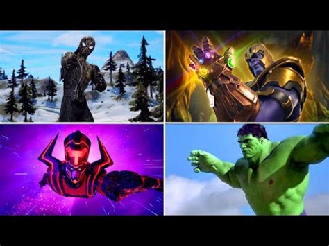 All Fortnite Marvel Crossover Trailers Shorts Cutscenes HD YouTube