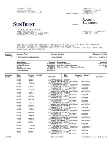 Description We Customize A Business Bank Statement To Your