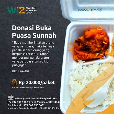 Yuk Donasi Buka Puasa Wahdah Inspirasi Zakat