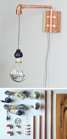 Lámpara de pared con tubos de cobre Diy Luminaire Lampe Diy Copper