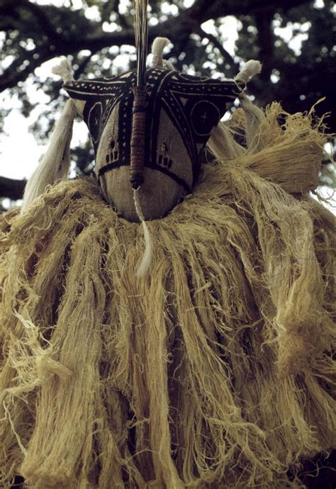 Africa Masked Performer At Tiebleke Dance Bin Village Mali 1959