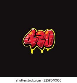 420 Vector Graffiti Font Word Street Stock Vector (Royalty Free ...