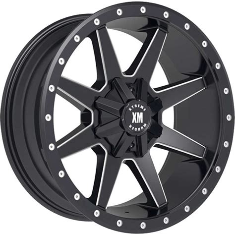 Xtreme Mudder Xm 304 20x10 0 Black Milled Xm304201081650125gbm Custom Offsets