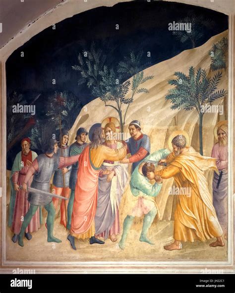 Le Baiser De Judas La Trahison Du Christ Par Fra Beato Angelico 1437