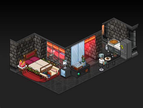 Dark Habbo Bedroom Arte Pixel Habbo Hotel Looks Kylie Jenner