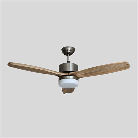 Natural wood ceiling fan with light -ModLight - Climate+Dubai