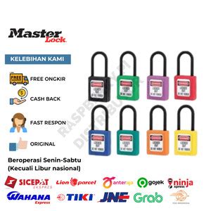 Jual Gembok Safety LOTO Master Lock 406 Thermoplastic Padlock Jakarta