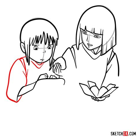 How To Draw Haku And Chihiro Together Sketchok Easy Drawing Guides