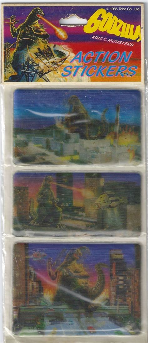 the sphinx: Godzilla Action Stickers [Set B] (Imperial, 1985)