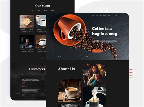 Coffee Shop Landing Page Cafe Branding Design Coffee Shop Landing Page