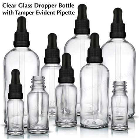 Clear Glass Dropper Bottle Tamper Evident Pipette Eye Dropper Wholesale