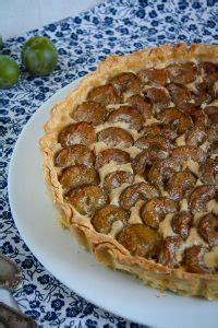 Tarte aux reines claudes crème au mascarpone