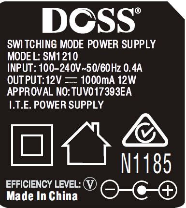arduino interpreting rating label  dc power supply supposed