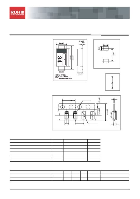 RB162M 40 Datasheet 1 4 Pages ROHM Schottky Barrier Diode