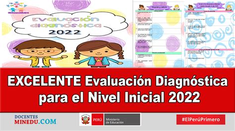 EXCELENTE Evaluación Diagnóstica para el Nivel Inicial 2022