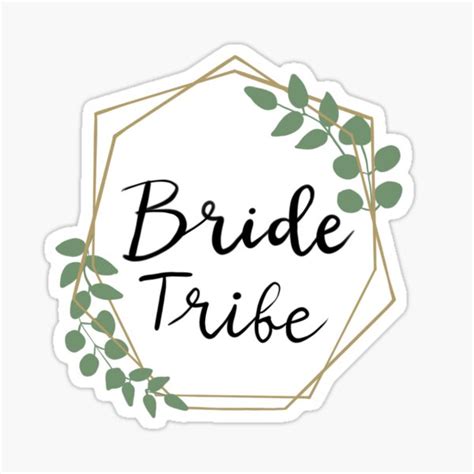 Bride Tribe Bridesmaid Wedding Party Wedding Day Sticker For Sale By Princessaina Redbubble