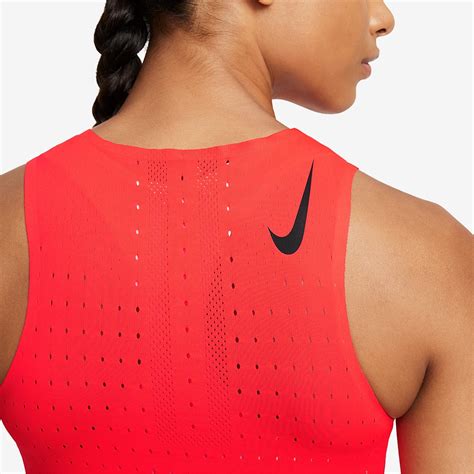 Nike Womens Dri Fit Aeroswift Crop Top Bright Crimson Black Womens