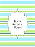 Acrostic Poem Jesus Teaching Resources Tpt