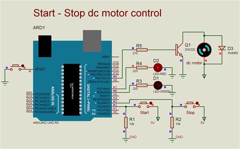 Start Stop Dc Motor Control With Arduino Instructables