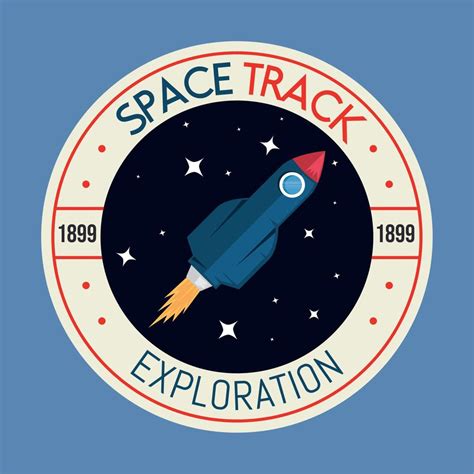 rocket space retro sticker 11253072 Vector Art at Vecteezy