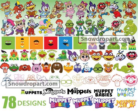 78 Muppet Babies Svg Bundle, Muppet Babies Cricut, Silhouette