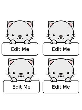 Editable Animal Name Tags by Magical Kinders | TPT