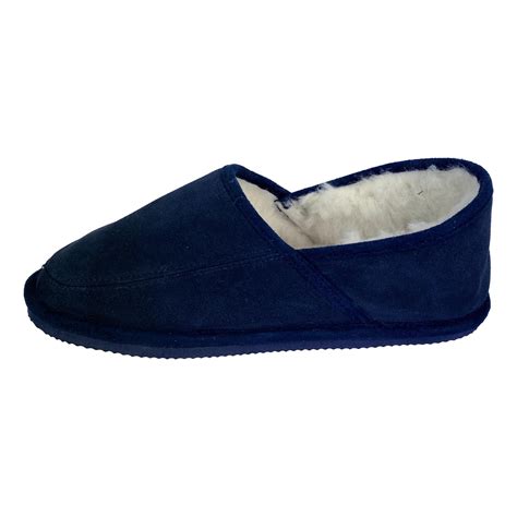 Mens Dominic Lambswool Slippers Navy Arthur Cameron