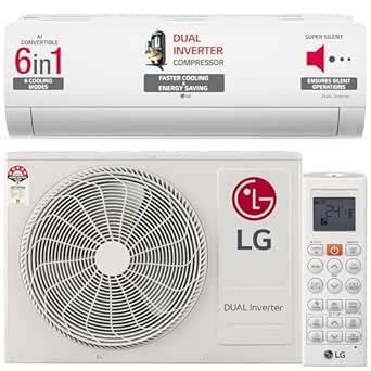 LG 1 Ton 5 Star AI Dual Inverter Split Ac Copper Super Convertible 6