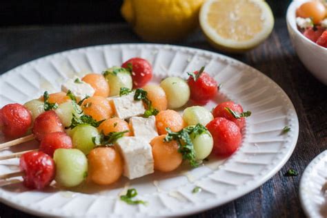 Feta Melon Salad With Lemon Mint My Life Cookbook Low Carb