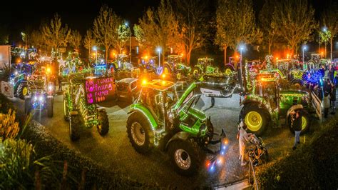 Tractors In A Blaze Of Light The Furrow