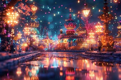 Premium Photo Mesmerizing Light Displays At Winter Festivals Oct