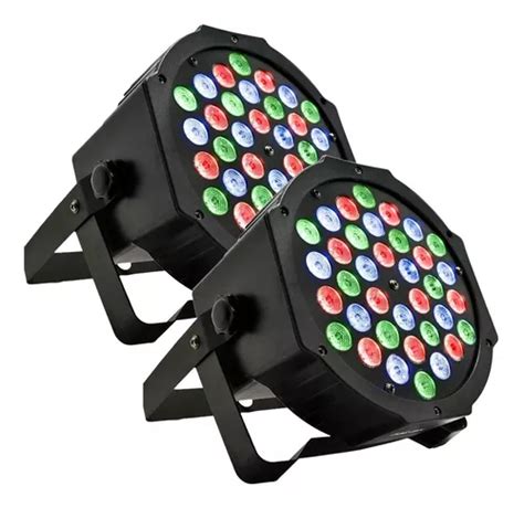 Kit De 2 Reflectores 36 LED Par 64 RGB 36 W DMX Voltaje De